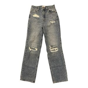 PacSun Distressed 90’s Boyfriend Straight Leg Jeans - Blue